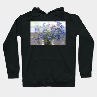 Flower Forget me not up close Hoodie